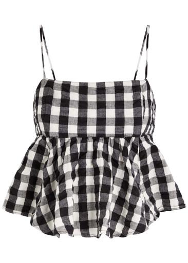 Mia Plaid cotton top by FREE PEOPLE