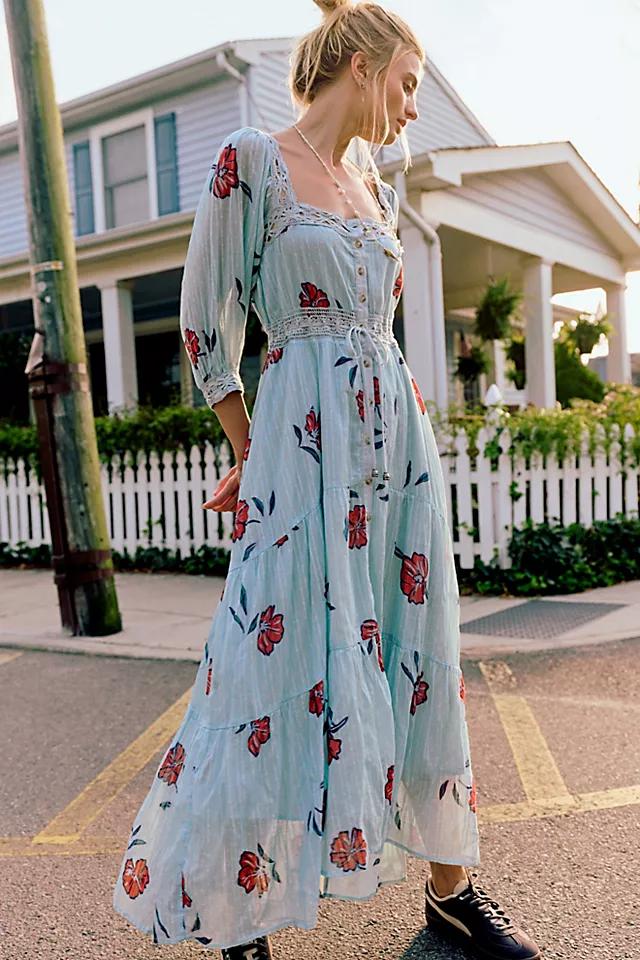 Morning Meadows Long-Sleeve Maxi Dress by FREE PEOPLE