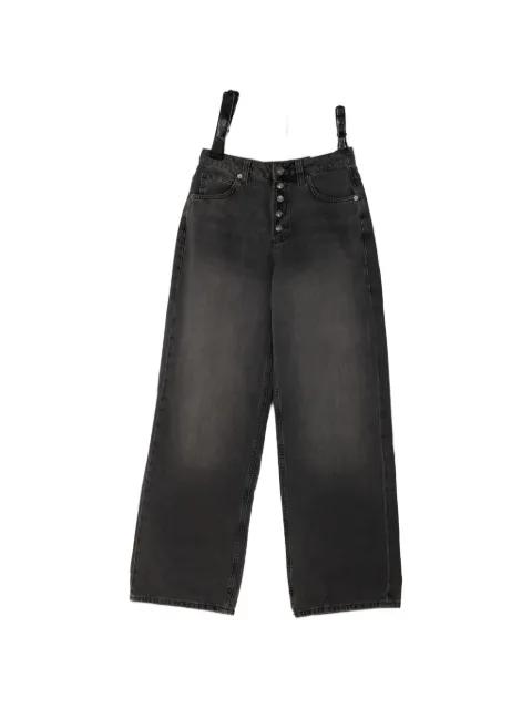 Nia button-fastening jeans by FREE PEOPLE