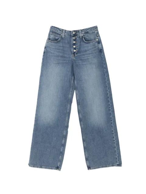 Nia button-fastening jeans by FREE PEOPLE