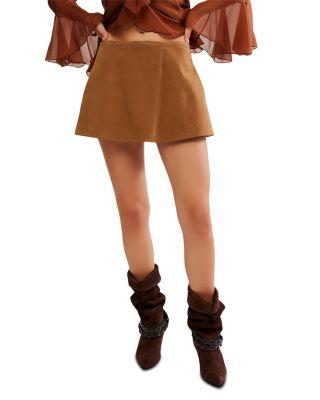 Paradise Found Faux Suede Skirt by FREE PEOPLE