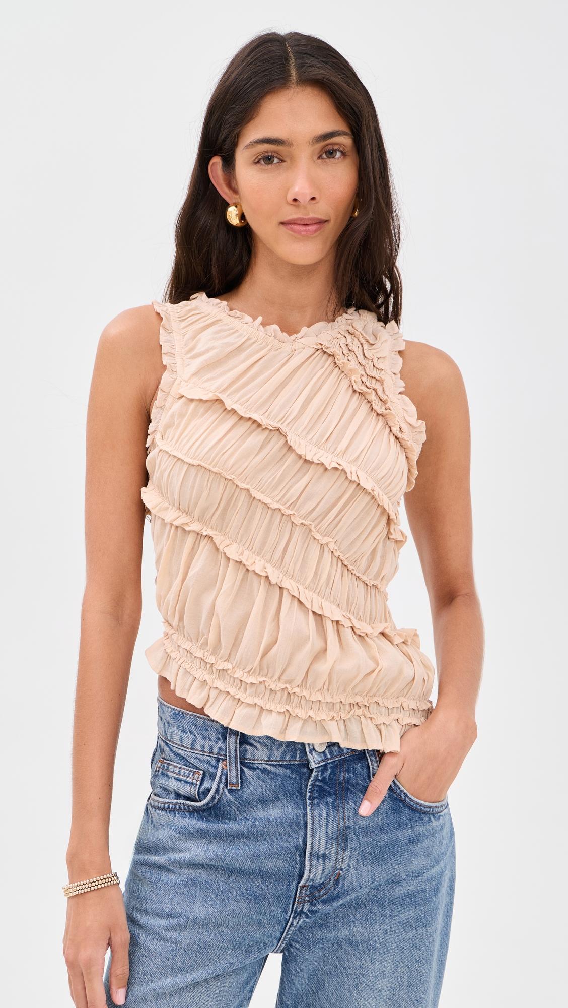 Pink Sands Smocked Top by FREE PEOPLE