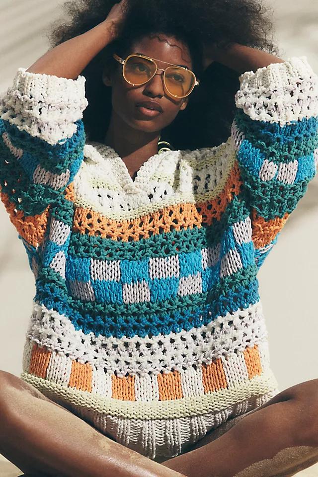Poolside Crochet Hoodie by FREE PEOPLE