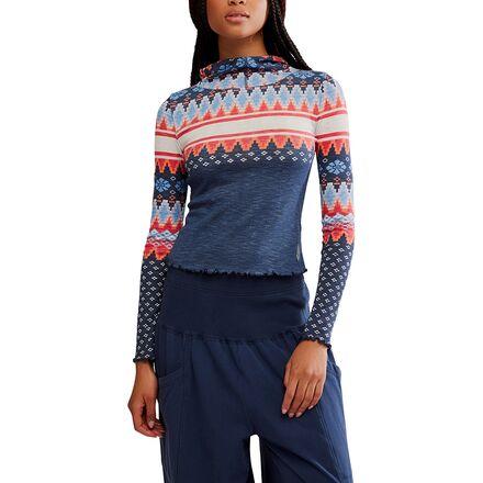 Printed Breathe Easy Long Top by FREE PEOPLE