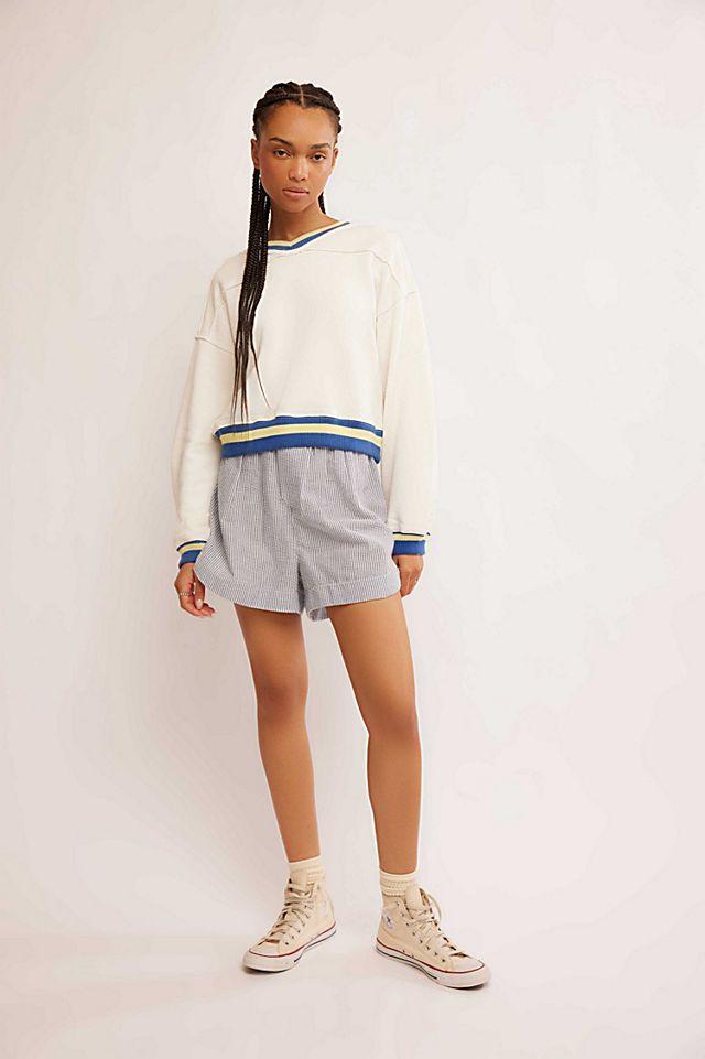 Rio Striped Hem Sweatshirt by FREE PEOPLE