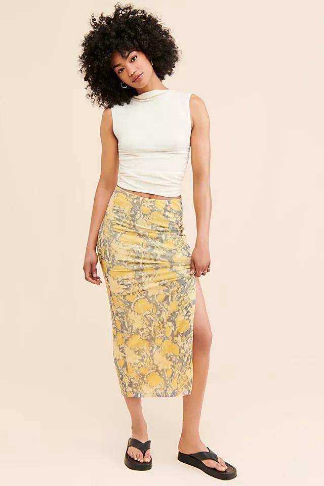 Rosalie Mesh Midi Skirt by FREE PEOPLE