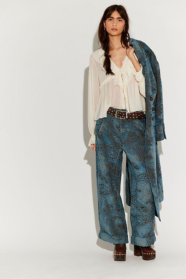 Royal East Jacquard Harem Pants by FREE PEOPLE