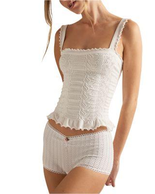 So Soft Femme Square Neck Top by FREE PEOPLE