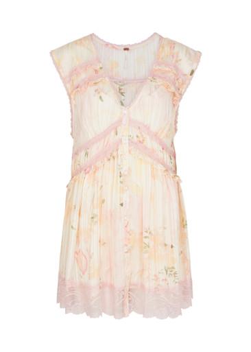 Spring Fling printed chiffon mini dress by FREE PEOPLE