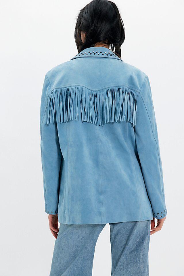 Suede Studded Blazer by FREE PEOPLE