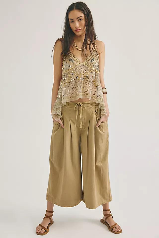 Telluride Wide-Leg Crop Pull-On Solid Pants by FREE PEOPLE