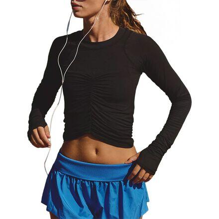 Tempo Ruched Long-Sleeve Shirt by FREE PEOPLE
