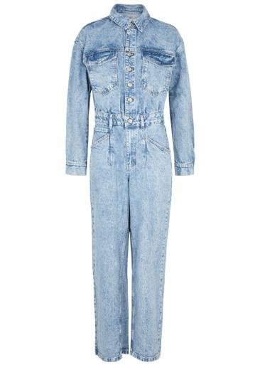 Touch The Sky straight-leg denim jumpsuit by FREE PEOPLE