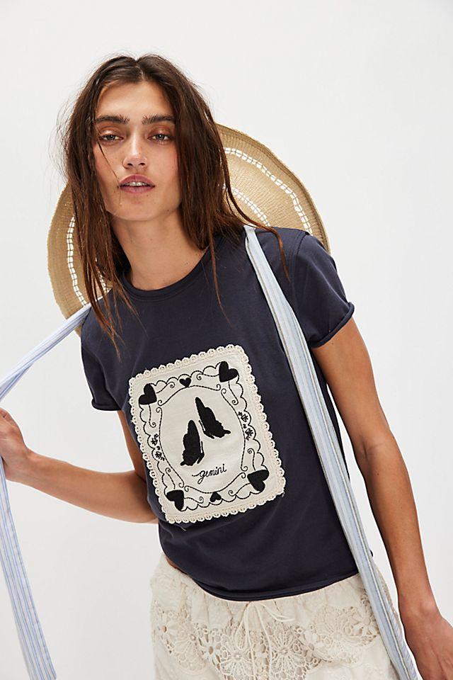 Tricia Fix Crochet Horoscope Tee by FREE PEOPLE