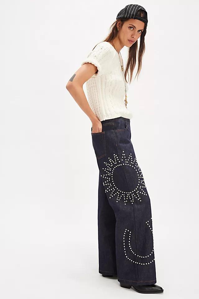 Understated Leather Texas Jeans by FREE PEOPLE
