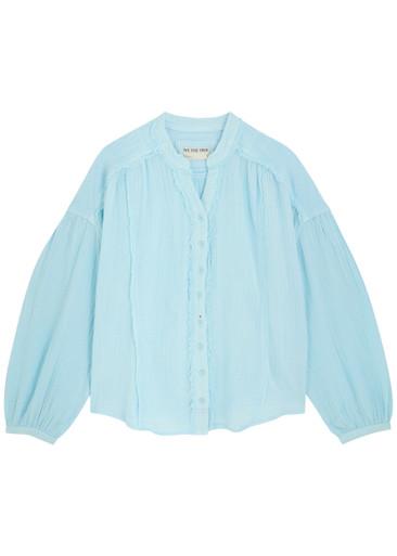 Valley Double Cloth cotton blouse by FREE PEOPLE