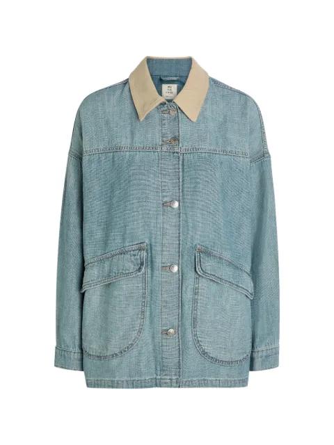 We The Free Lemon contrast-collar denim jacket by FREE PEOPLE