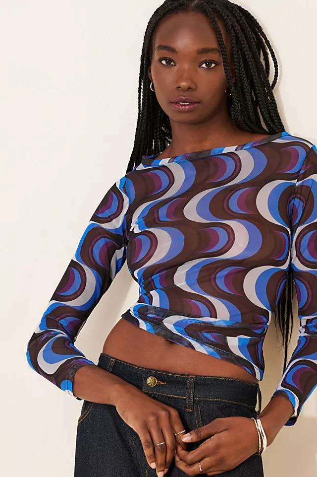 fenareta Mudanza Mesh Top Secondhand by FREE PEOPLE