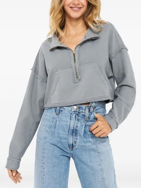half-zip cropped sweatshirt by FREE PEOPLE