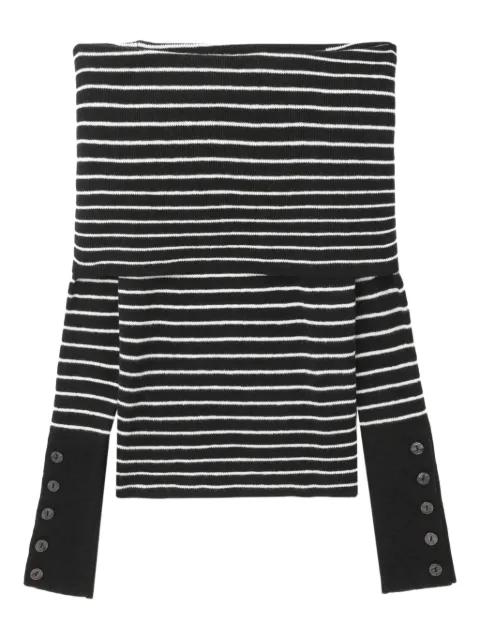 off-shoulder striped sweater by FREE PEOPLE