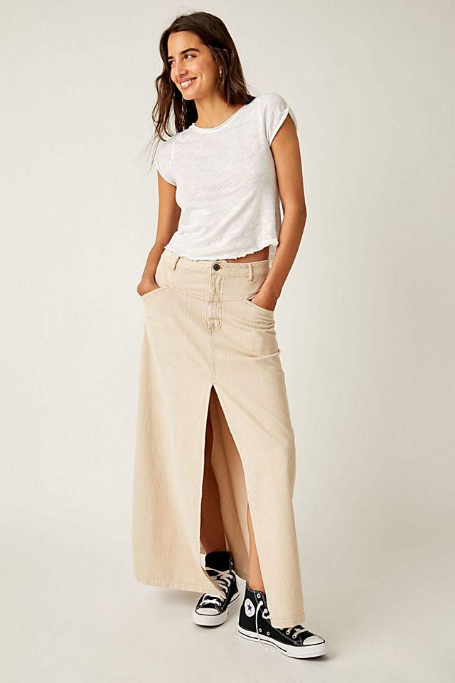 Come As You Are Corduroy Maxi Skirt by FREE PEOPLE | FREE PEOPLE