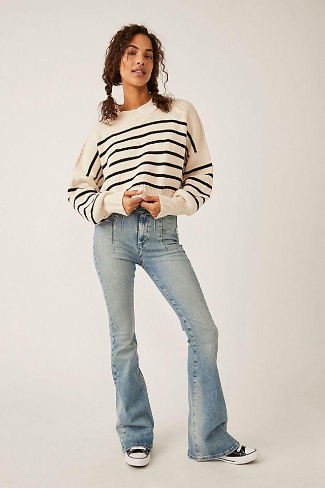Easy Street Stripe Crop Pullover by FREE PEOPLE | FREE PEOPLE