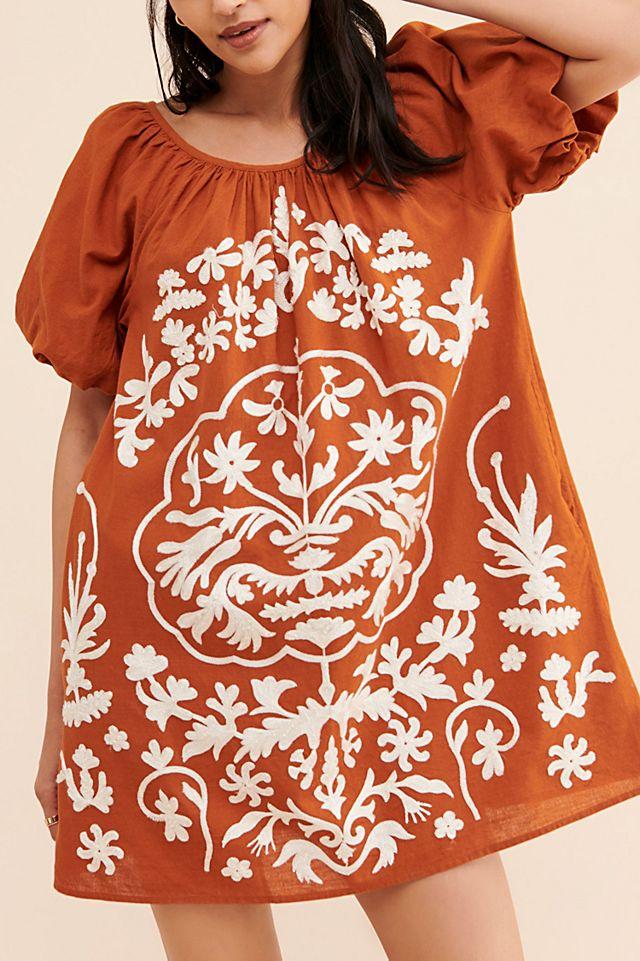 Fiona Embroidered Mini Dress Secondhand by FREE PEOPLE | FREE PEOPLE