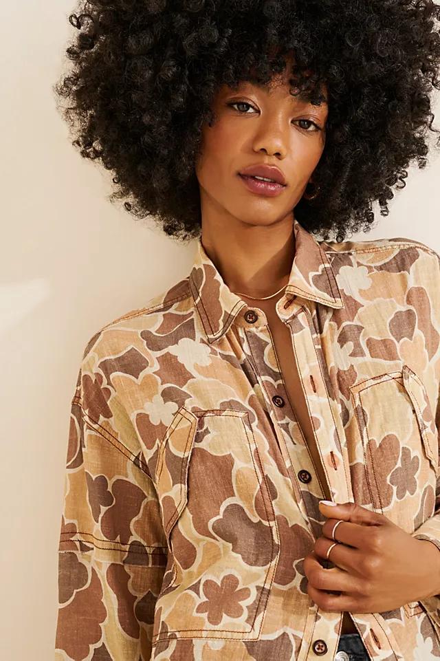 Hidden Flower Camo Shirt by FREE PEOPLE | FREE PEOPLE