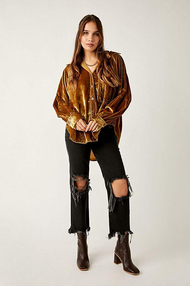 Night Skies Velvet Top Secondhand by FREE PEOPLE | FREE PEOPLE