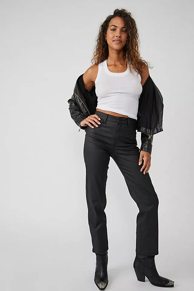 Pacifica Coated Straight Leg Jeans by FREE PEOPLE | FREE PEOPLE