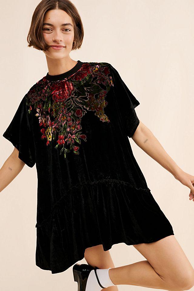 Sweet Echoes Velvet Mini Dress Secondhand by FREE PEOPLE | FREE PEOPLE