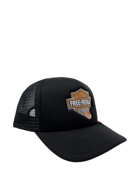 Harley embroidered-logo trucker cap by FREE REFILLS