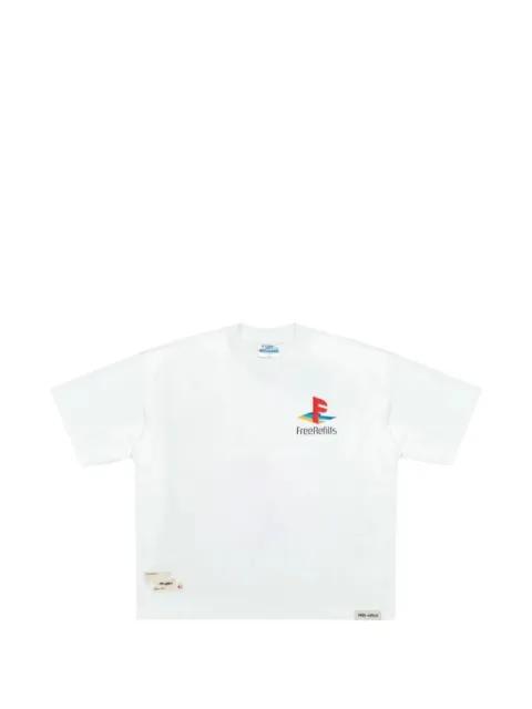 fade wash logo T-shirt by FREE REFILLS