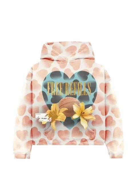 heart print hoodie by FREE REFILLS