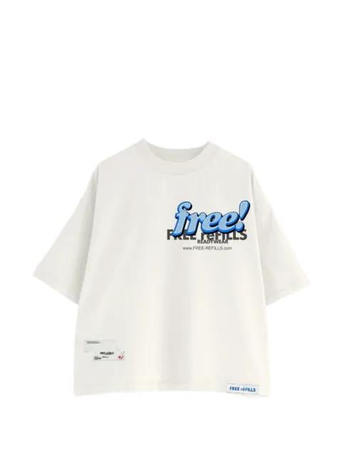 tabloid graphic T-shirt by FREE REFILLS