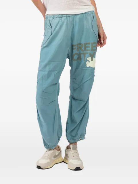 Airjump graphic track pants by FREECITY