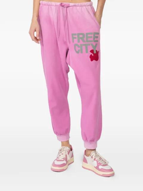 Sunfades drawstring logo-print track pants by FREECITY