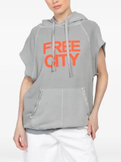 hoodied sleeveless hoodie by FREECITY