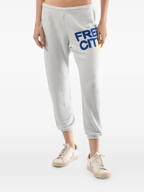 logo-print track pants by FREECITY