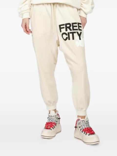 logo-print track pants by FREECITY