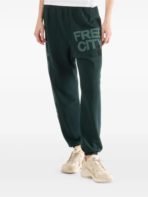 logo-print track pants by FREECITY