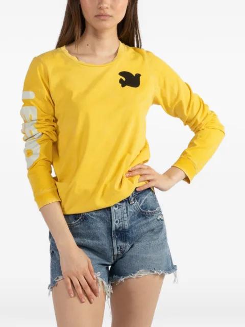 long-sleeves graphic-print T-shirt by FREECITY
