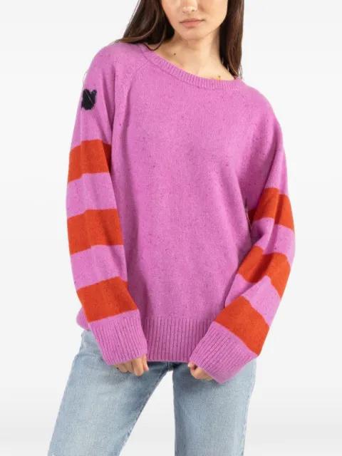 striped crew-neck sweater by FREECITY
