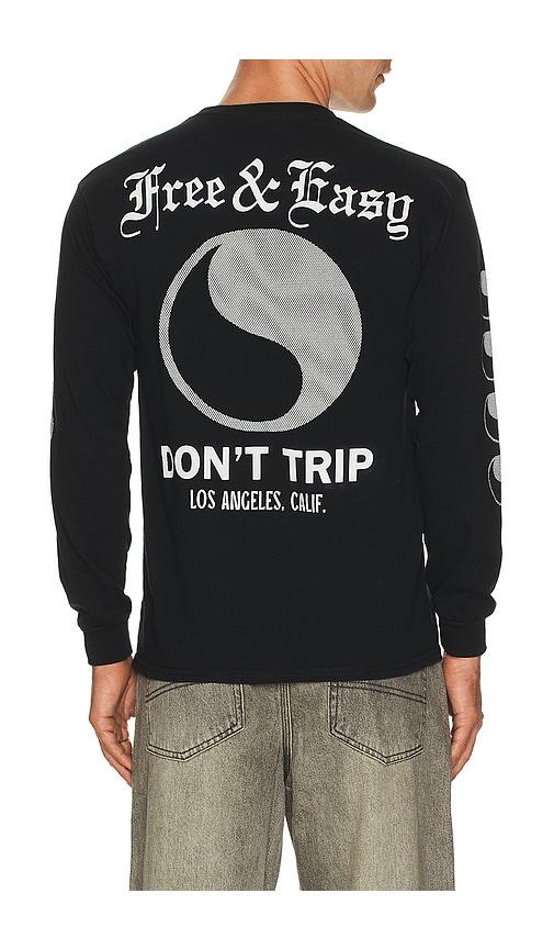 Free & Easy On Hood Long Sleeve Tee in Black by FREE&EASY
