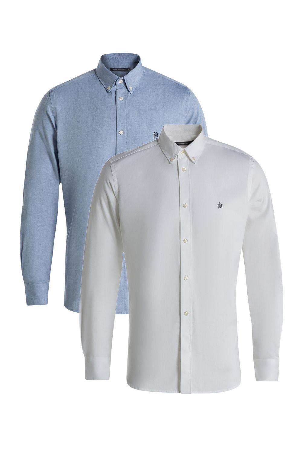 2 Pack Cotton Long Sleeve Oxford Shirt by FRENCH CONNECTION