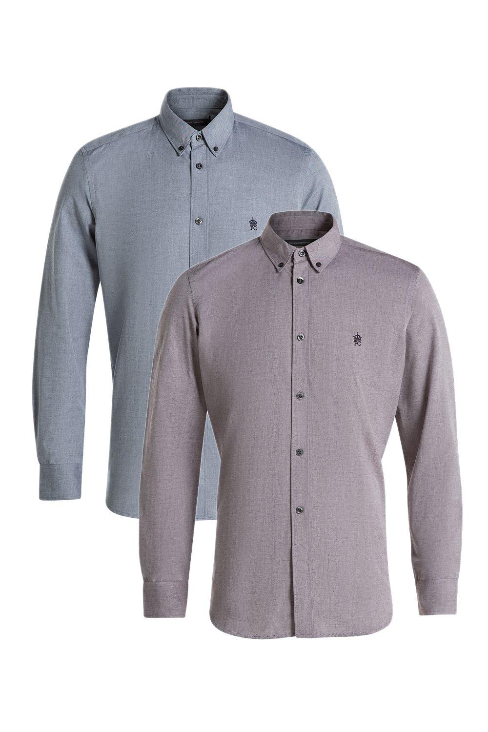 2 Pack Cotton Long Sleeve Oxford Shirt by FRENCH CONNECTION