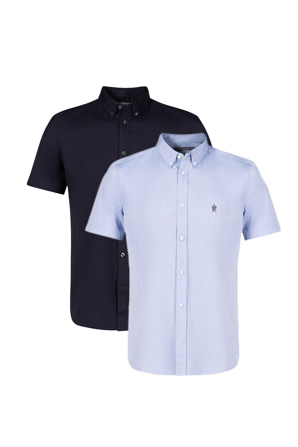 2 Pack Cotton Short Sleeve Oxford Shirts by FRENCH CONNECTION