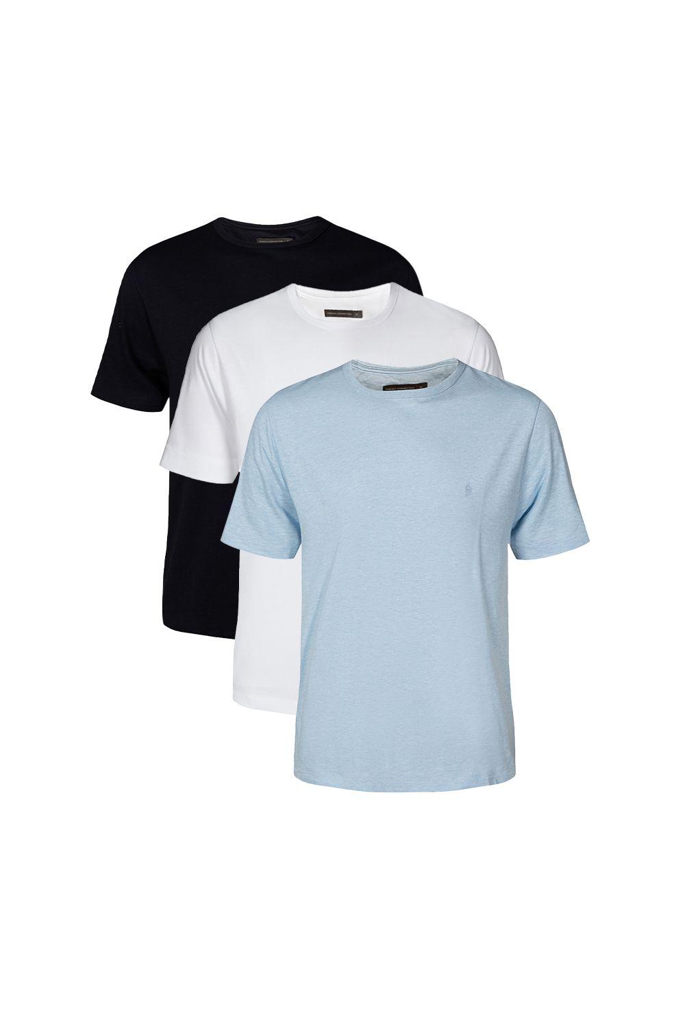 3 Pack Cotton Crew Neck Short Sleeve T-Shirts by FRENCH CONNECTION