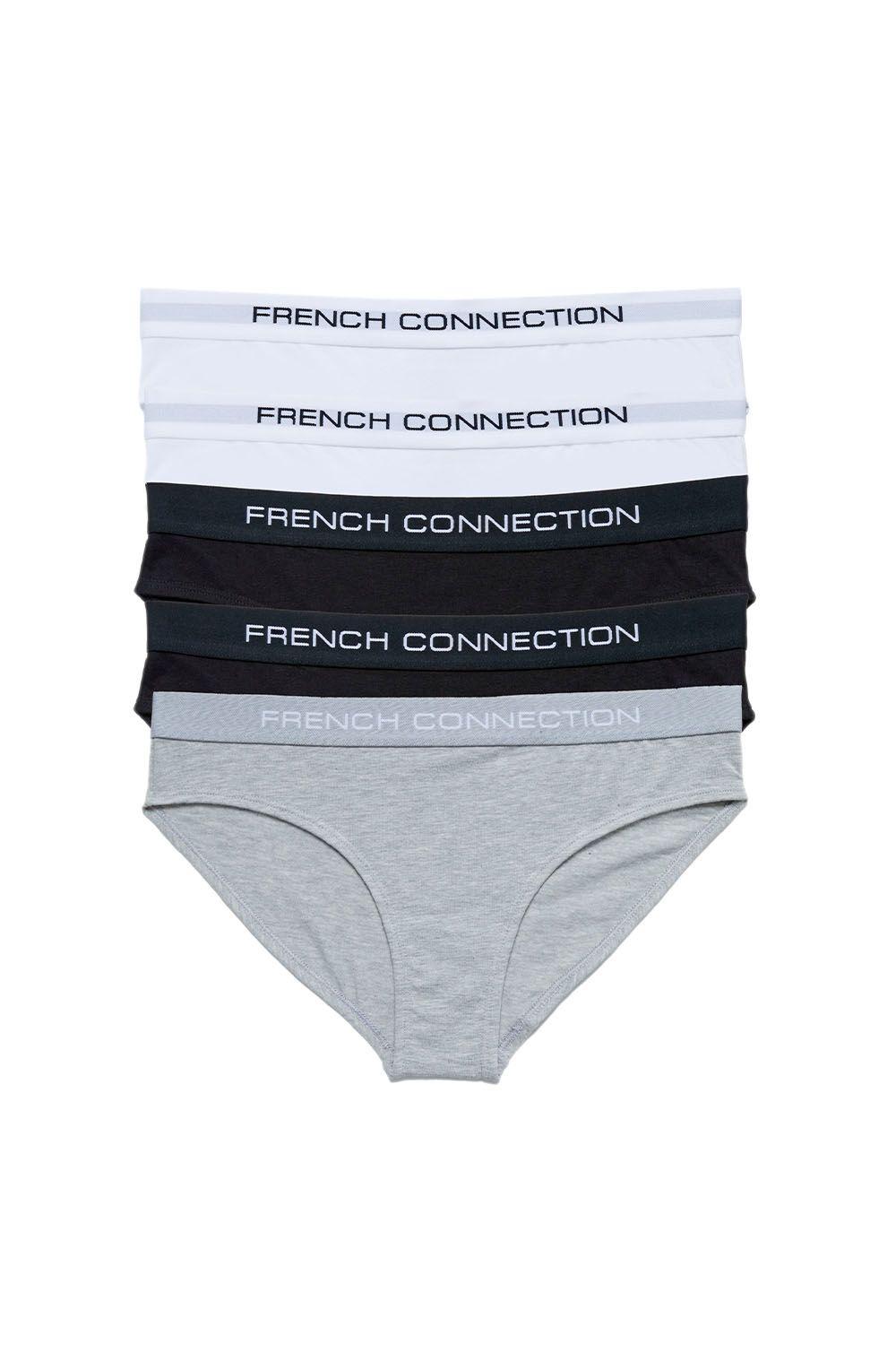 5 Pack Cotton French Connection Ladies Briefs by FRENCH CONNECTION