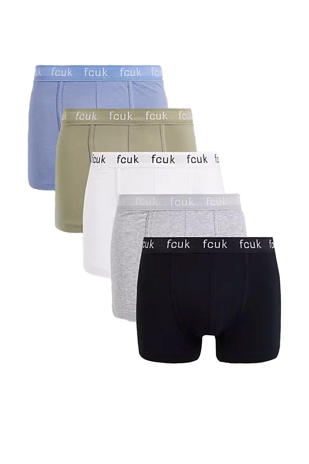5 Pack FCUK Cotton Stretch Boxers by FRENCH CONNECTION